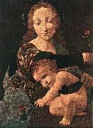 BOLTRAFFIO, Giovanni Antonio, Virgin and Child with a Flower Vase (detail)